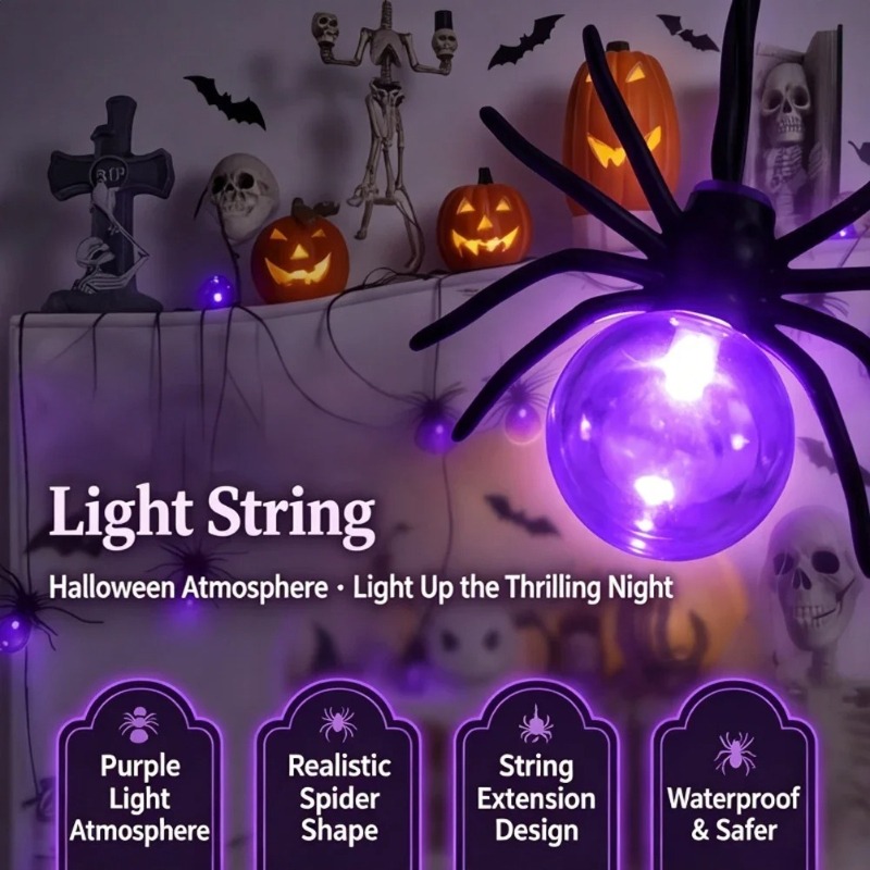 Outdoor Power For Lights - Battery Powered Spider LED String Lights,