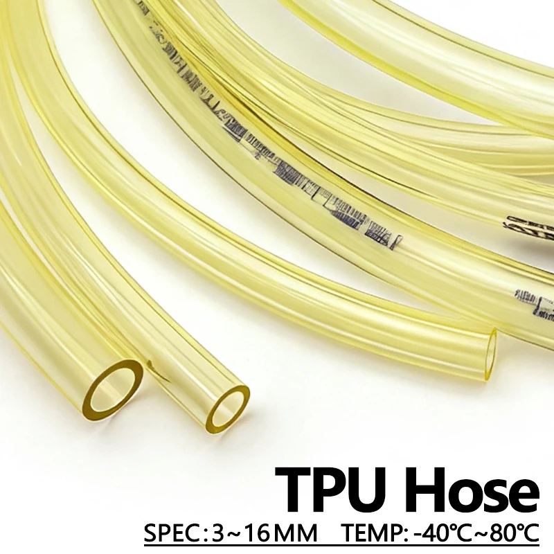 Outdoor Power Line - 50cm/1/2/3M Yellow TPU Fuel Gas Line