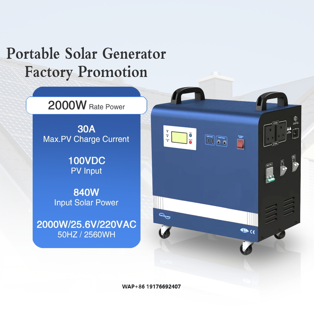 Outdoor Uninterruptible Power Supply - 2kwPower Solar Generator 100Ah Lifepo4 Solar