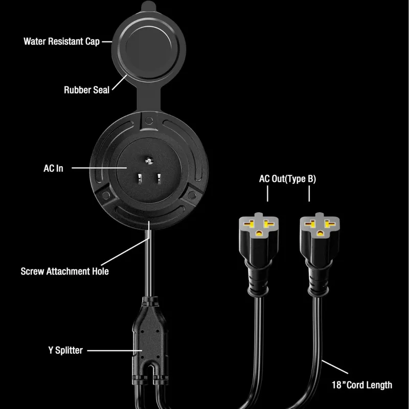 for 5 in 1 20A 125V AC port pl - огляд і ціна Outdoor Power Socket