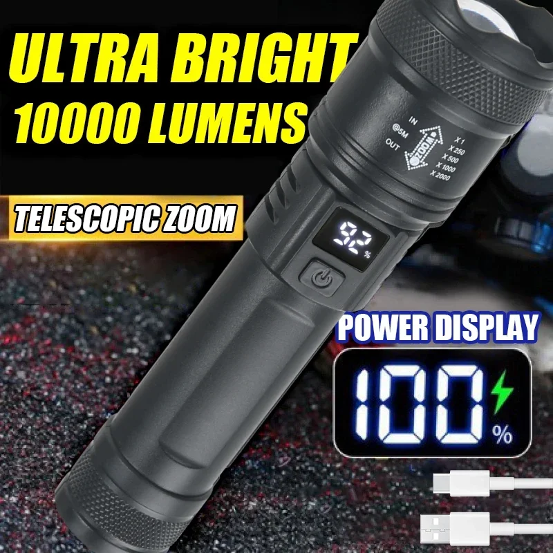 9900LM Powerful LED Flashlight - огляд і ціна Outdoor Usb Power Bank