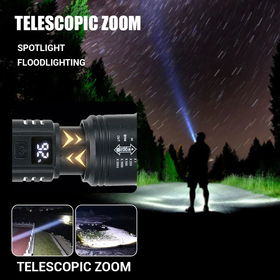 9900LM Powerful LED Flashlight - огляд і ціна Outdoor Usb Power Bank