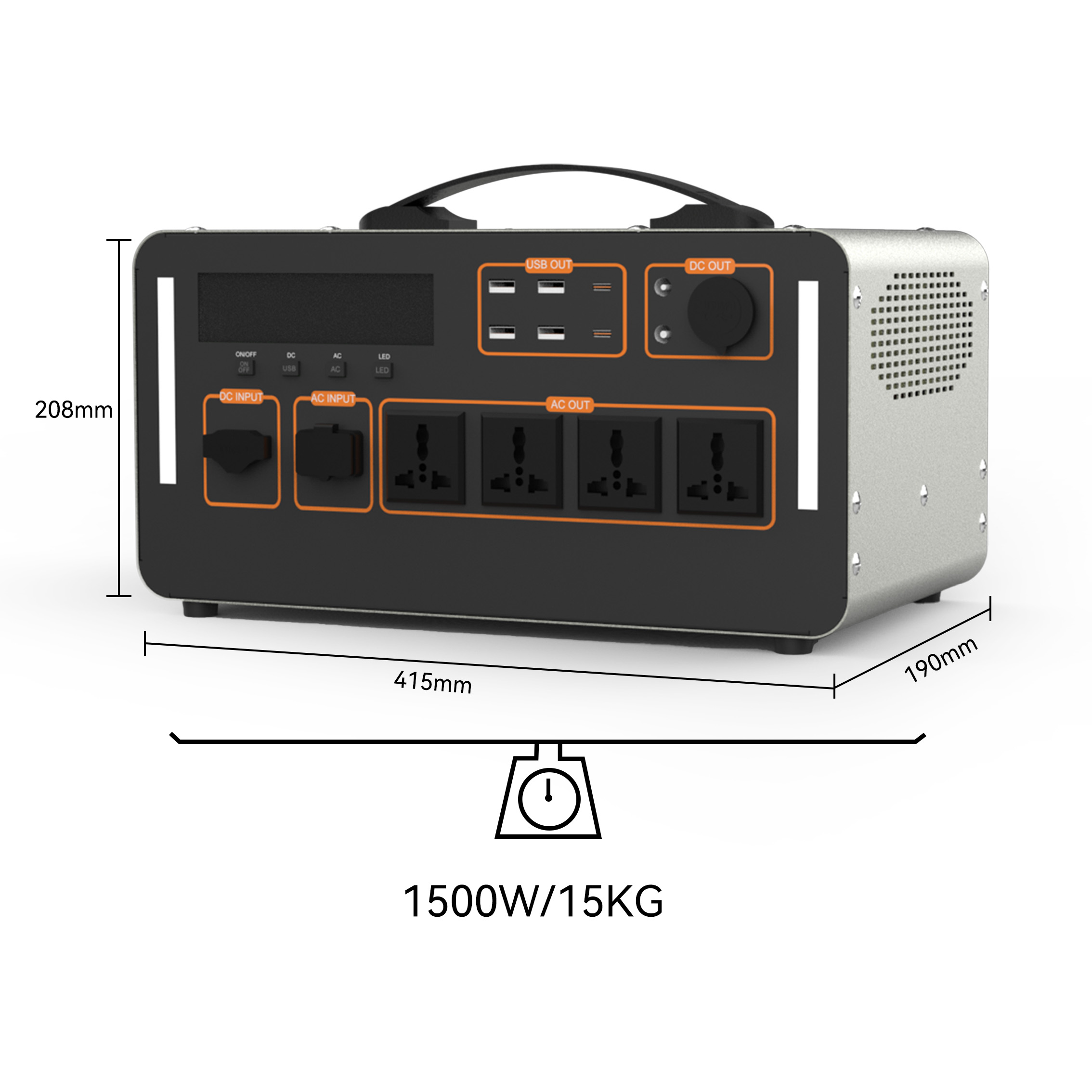 1500W Solar Portable Power Sta - огляд і ціна Outdoor Uninterruptible Power Supply