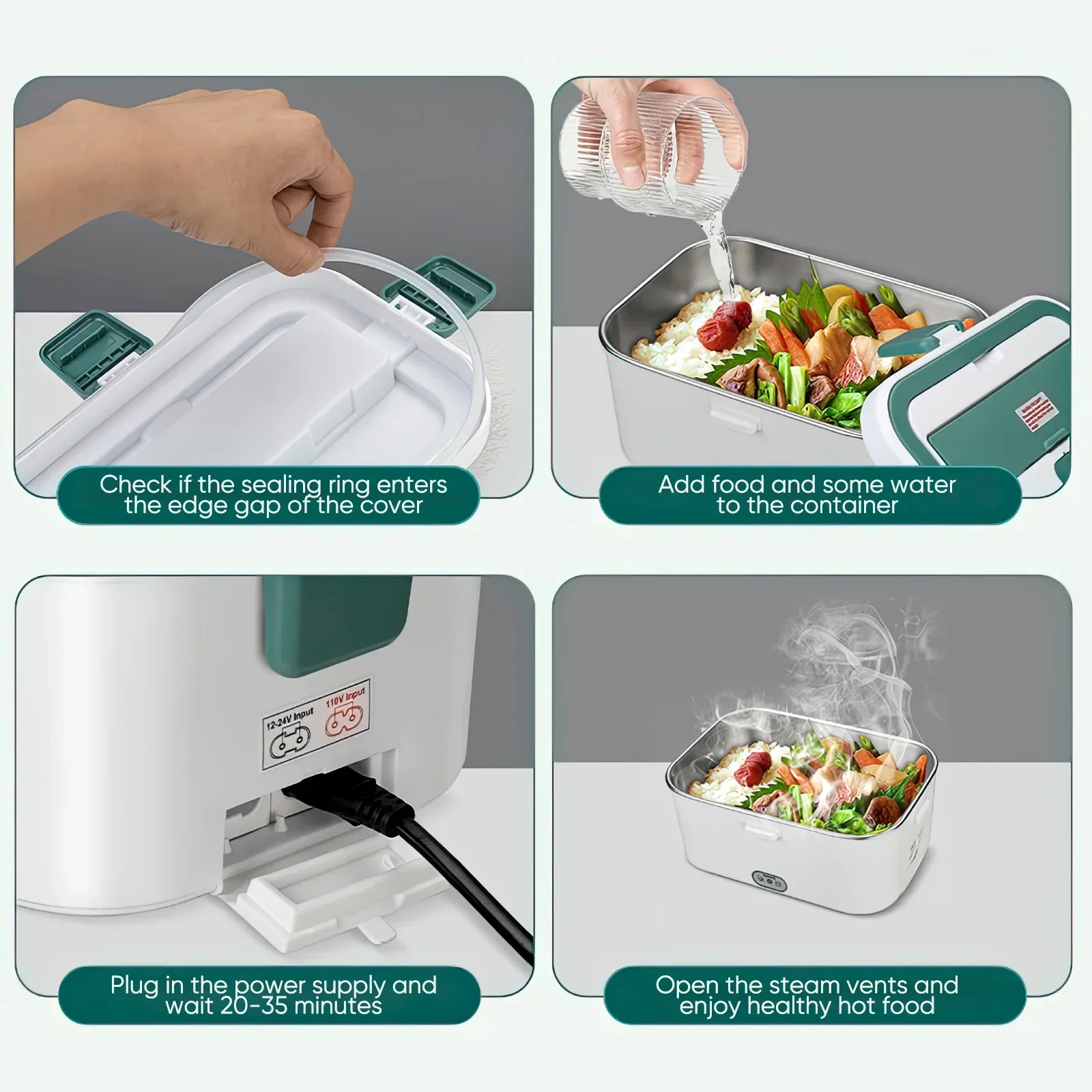 Electric Lunch Box Food Warmer - огляд і ціна Outdoor Power Box