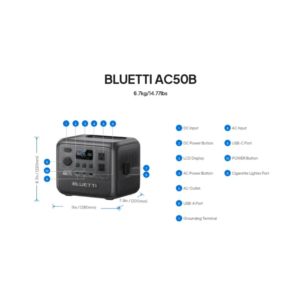 BLUETTI AC50B Portable Power S - огляд і ціна Outdoor Power Wash