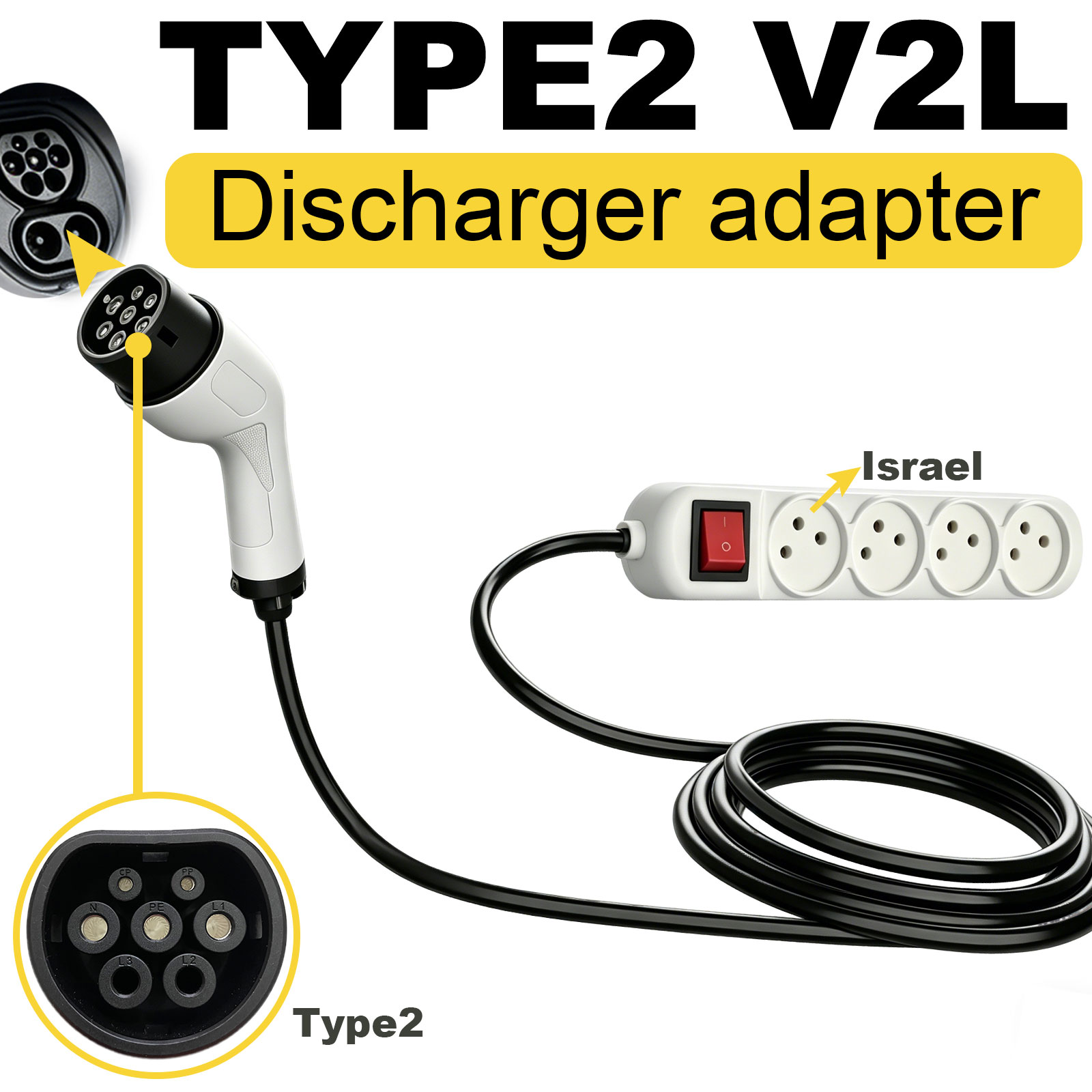 Type2 V2L Discharge Adapter Is - огляд і ціна Outdoor Power Socket
