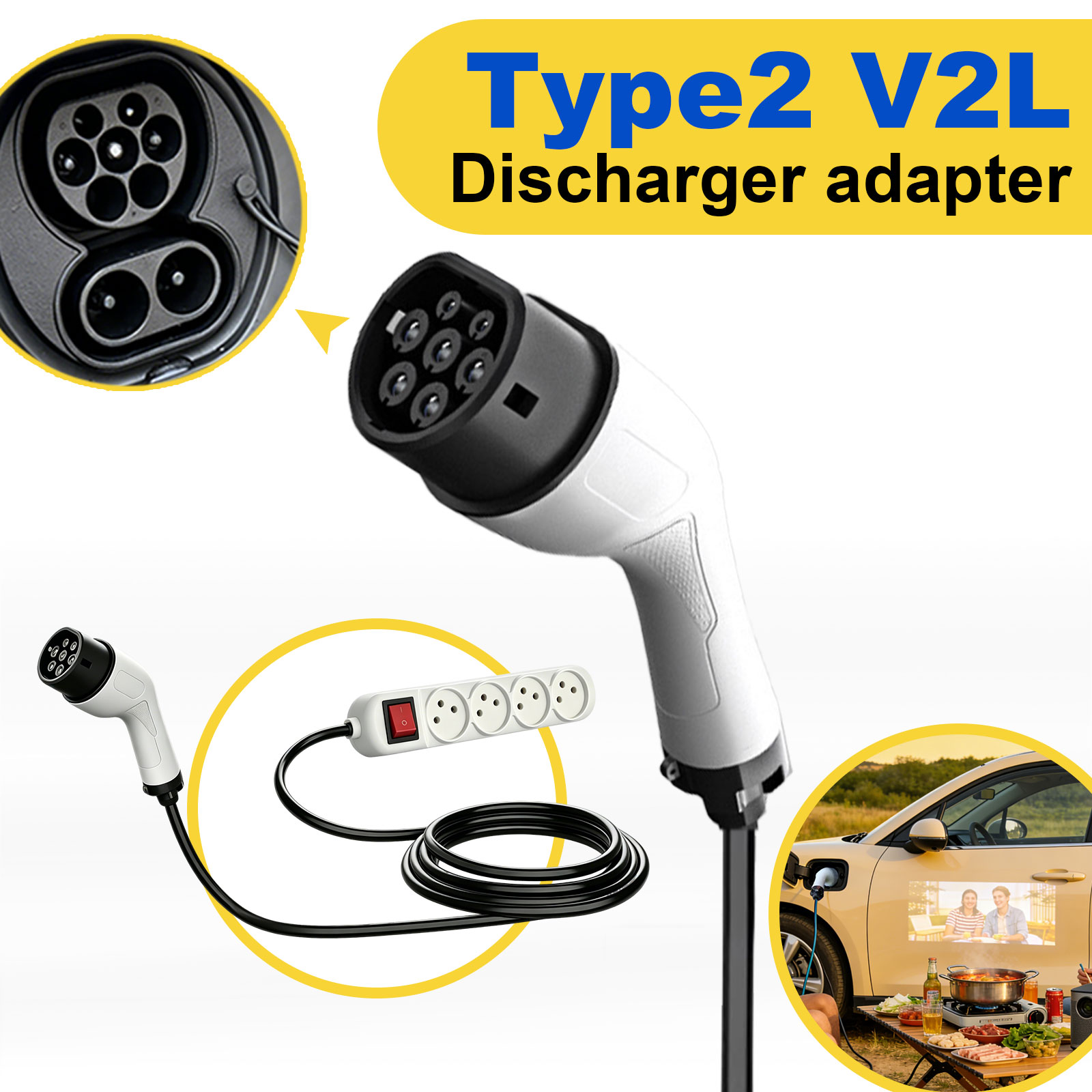 Type2 V2L Discharge Adapter Is - огляд і ціна Outdoor Power Socket