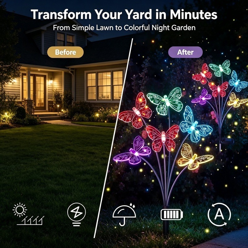 Solar Powered Butterfly Lights - огляд і ціна Outdoor Power For Lights