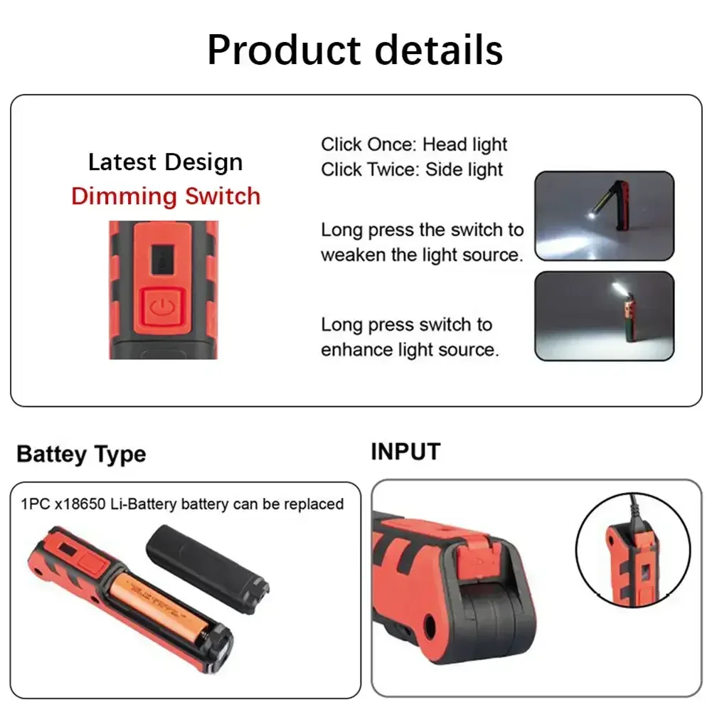 Dimmable COB LED Work Light US - огляд і ціна Outdoor Usb Power Bank