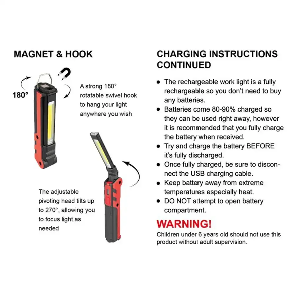 Dimmable COB LED Work Light US - огляд і ціна Outdoor Usb Power Bank