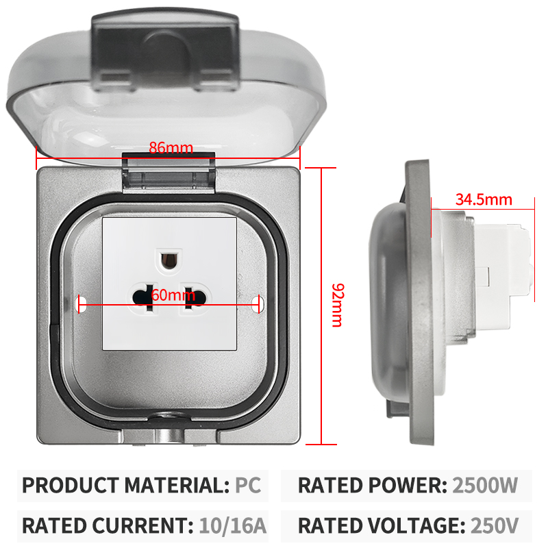 IP65 Waterproof Outdoor Socket - огляд і ціна Outdoor Power Socket