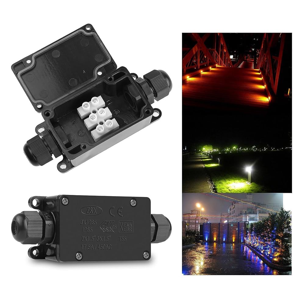 3pcs 2Way IP65 Waterproof Outd - огляд і ціна Outdoor Power Cable Junction Box