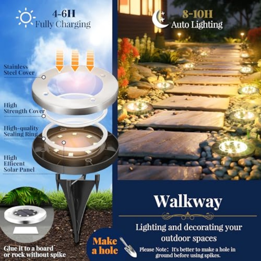 Solar Ground Lights Solar Ligh - огляд і ціна Outdoor Power For Lights