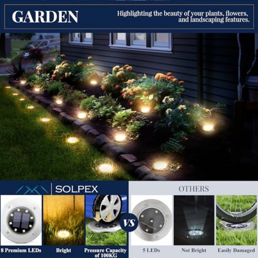Solar Ground Lights Solar Ligh - огляд і ціна Outdoor Power For Lights